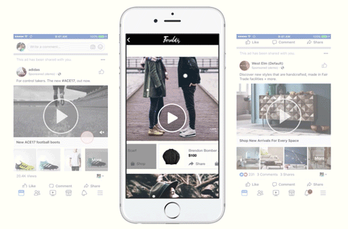 Sell products, which doesn't require a product catalogue; New Canvas Ads For Facebook