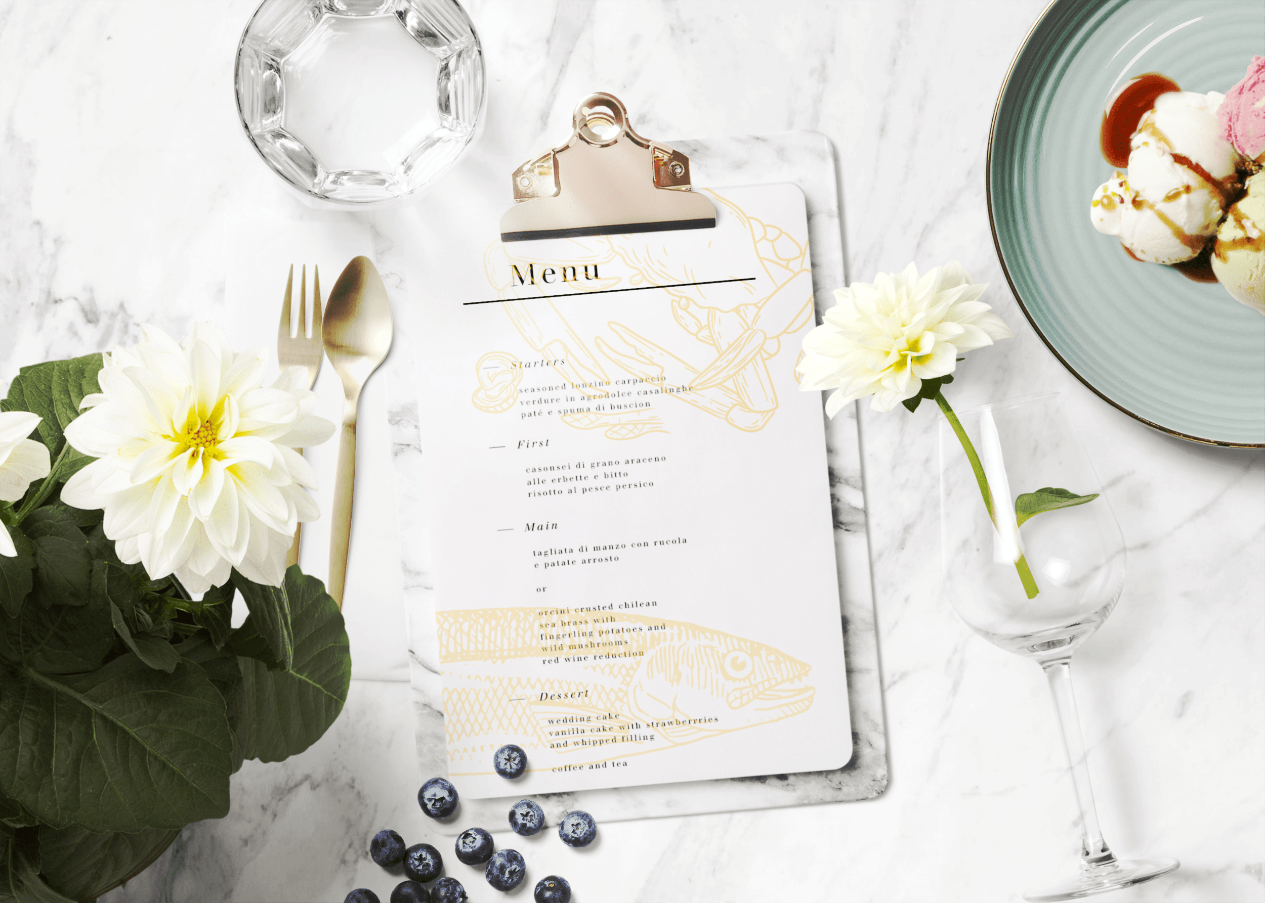 Restaurant menu mockup | 38+ free restaurant menu psd templates: Restaurant Menu Mockup Template