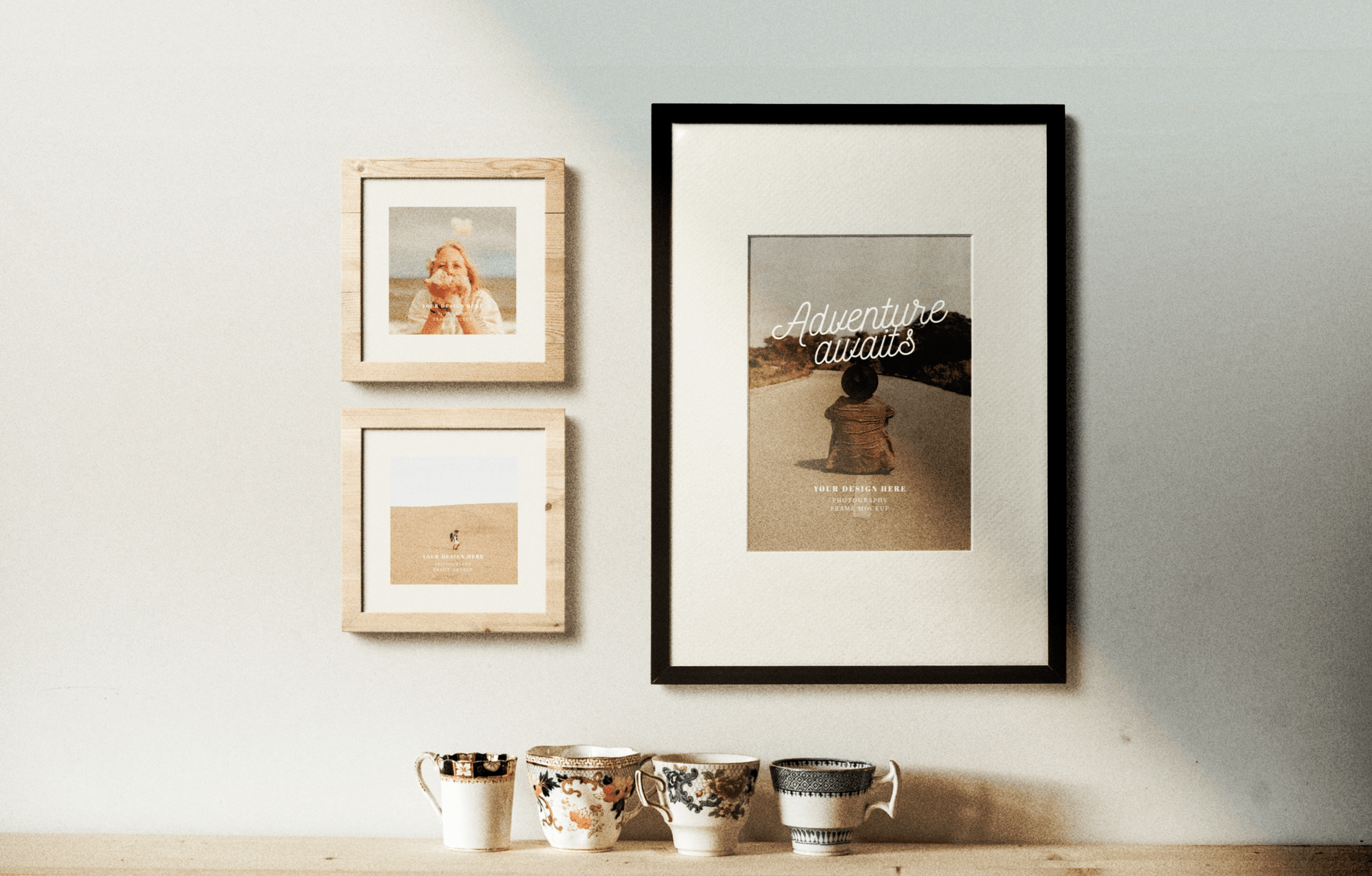 Find over 100+ of the best free frame mockup images. Free Photo Frames On The Wall Mockup Scene