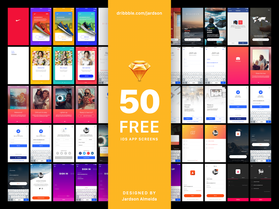 Mobile app mockup psd to present your app or ui/ux design in a photorealistic look. 20 Best Free Ios App Templates Kits Psd Sketch Xd In 2019 By Amy Smith Medium