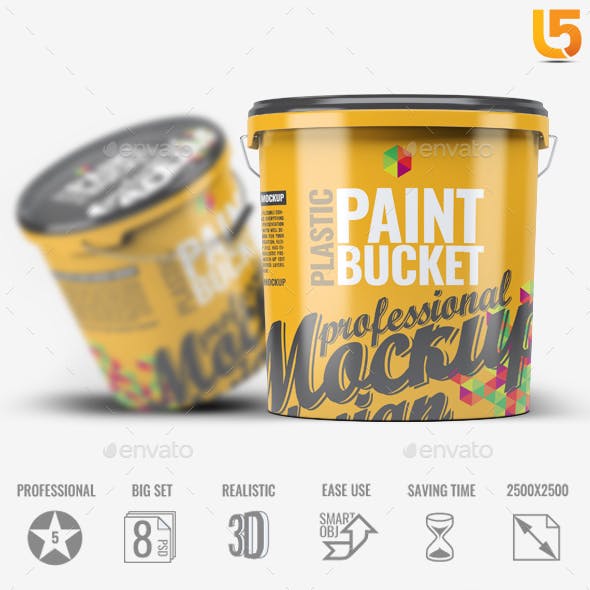 Paint bucket mockup free psd; 300 Best Paint Bucket Mockup Templates Free Premium