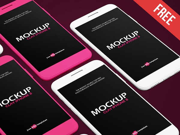 Isometric apple iphone 6 plus mockup. Free Clay Device Mockups Psd Sketch December 2021 Ux Planet