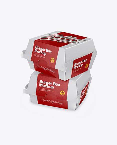 This mockup includes a paper cup and burger packaging (box and paper wrap). 60 Best Burger Box Mockup Templates Free Premium
