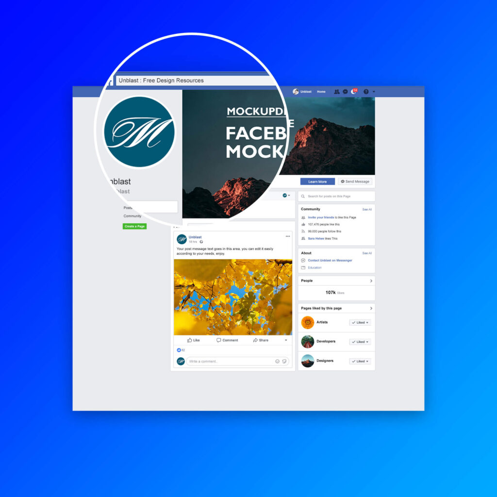 25+ Download Facebook Page Mockup Psd