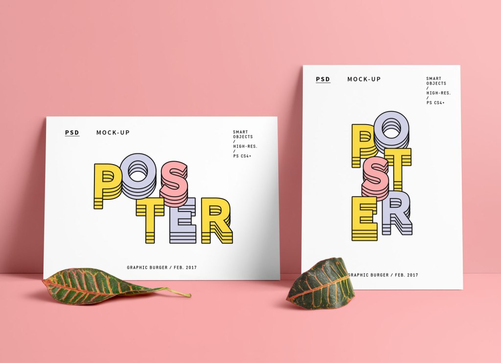 26+ Download Horizontal Poster Mockup&nbsp;Psd