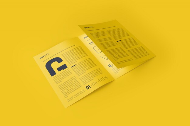 48+ Download Tri Fold A4 Brochure Mockup Free&nbsp;Psd